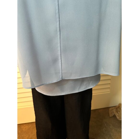 Light Blue Scoop Neck Sheer Blouse With Matching Tank , 2 piece - Picture 2 of 5